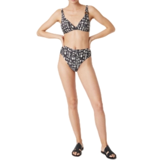 𝅺ONIA SABRINA HIGH WAIST GEO BIKINI BOTTOMS NWT - Picture 2 of 10